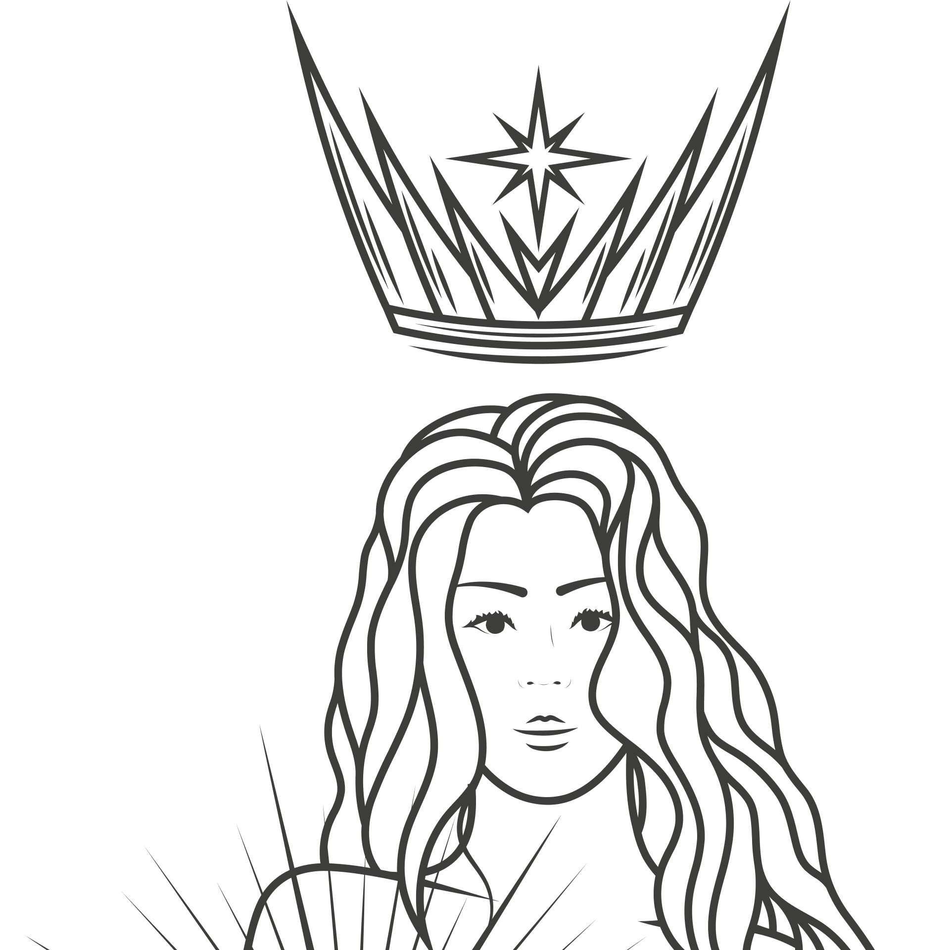 Queen of Swords Tarot Card Cover