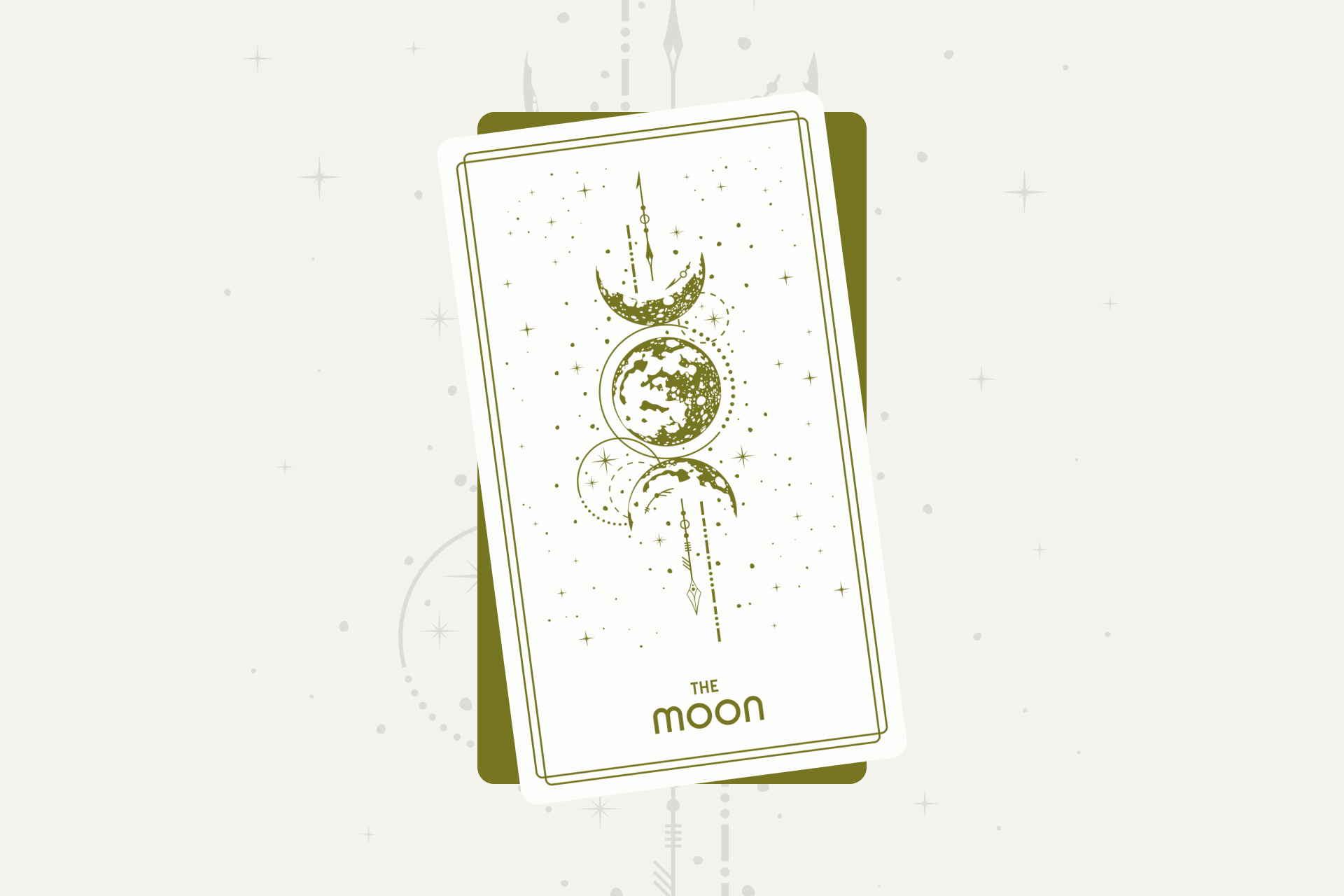 The Moon Tarot Card (Major Arcana #18)