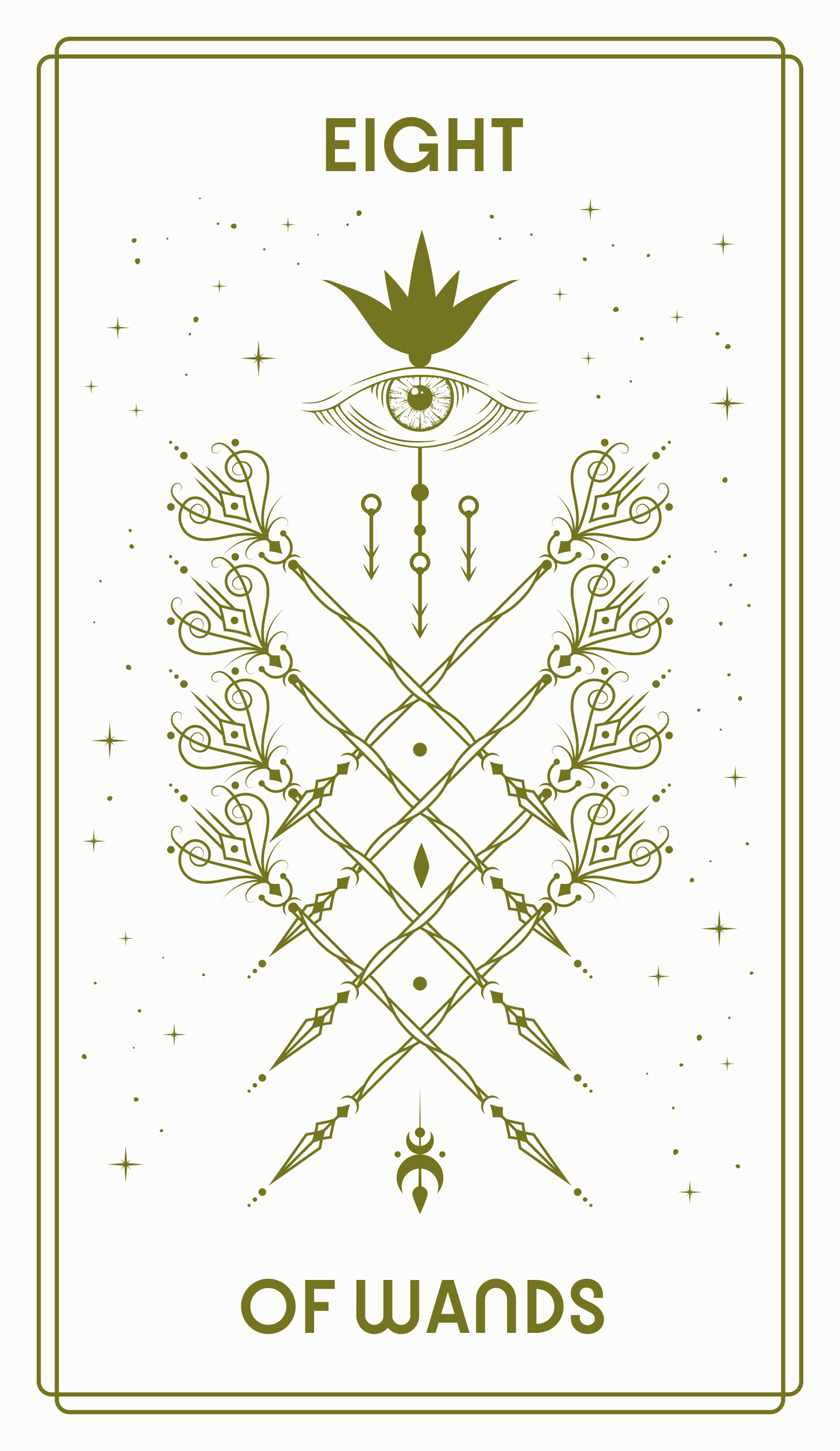 Eight of Wands Tarot Card