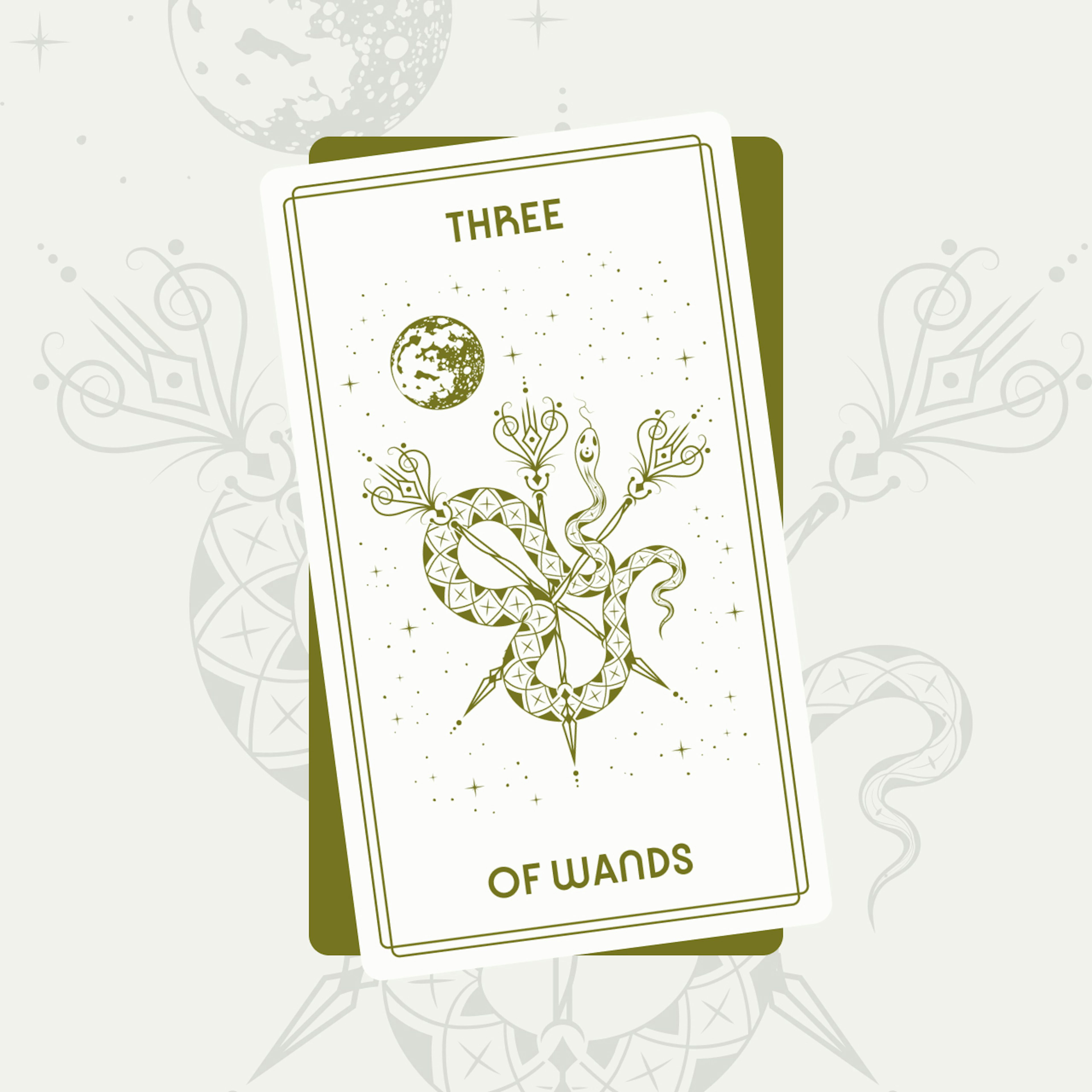 Three of Wands Tarot Card