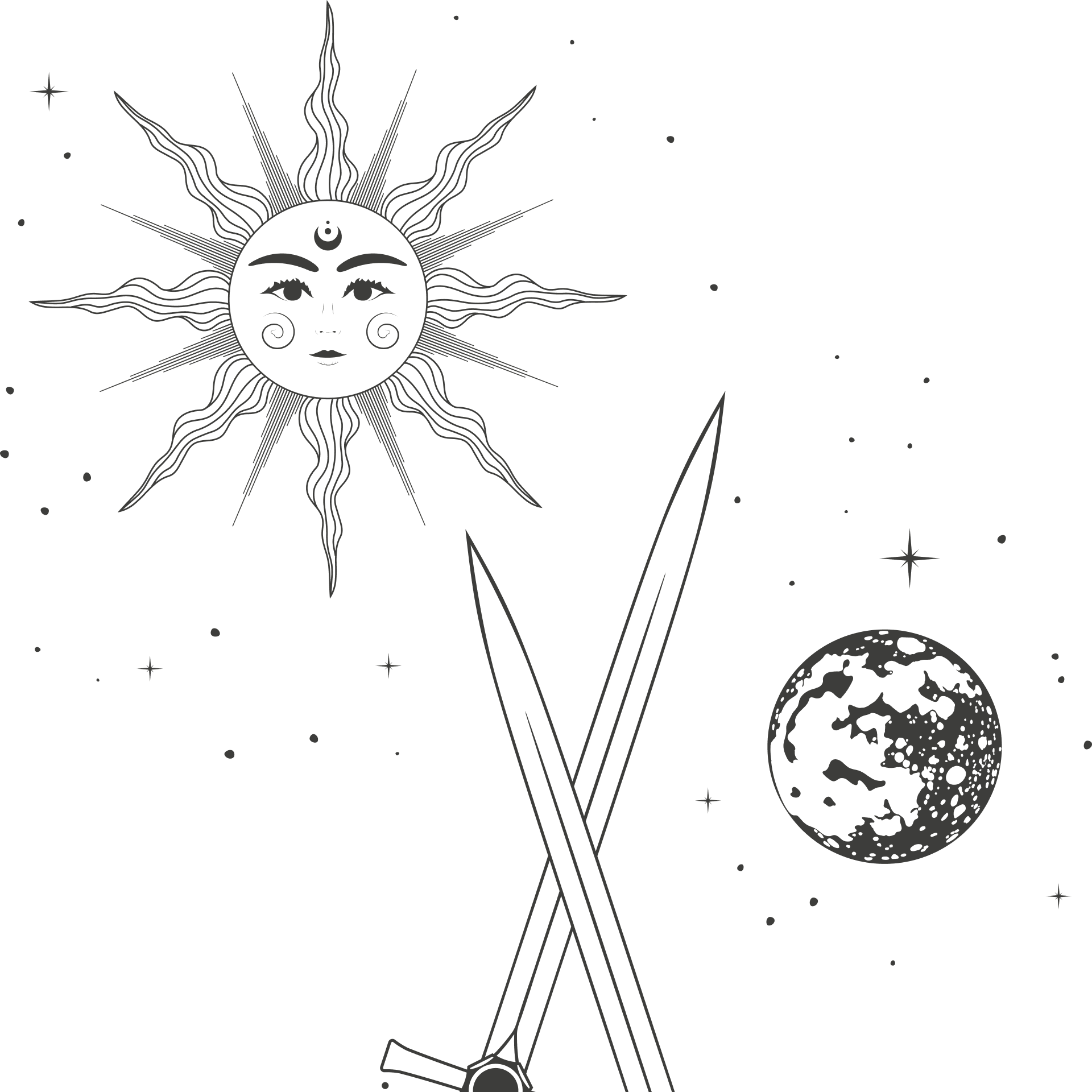 Two of Swords Tarot Card Cover