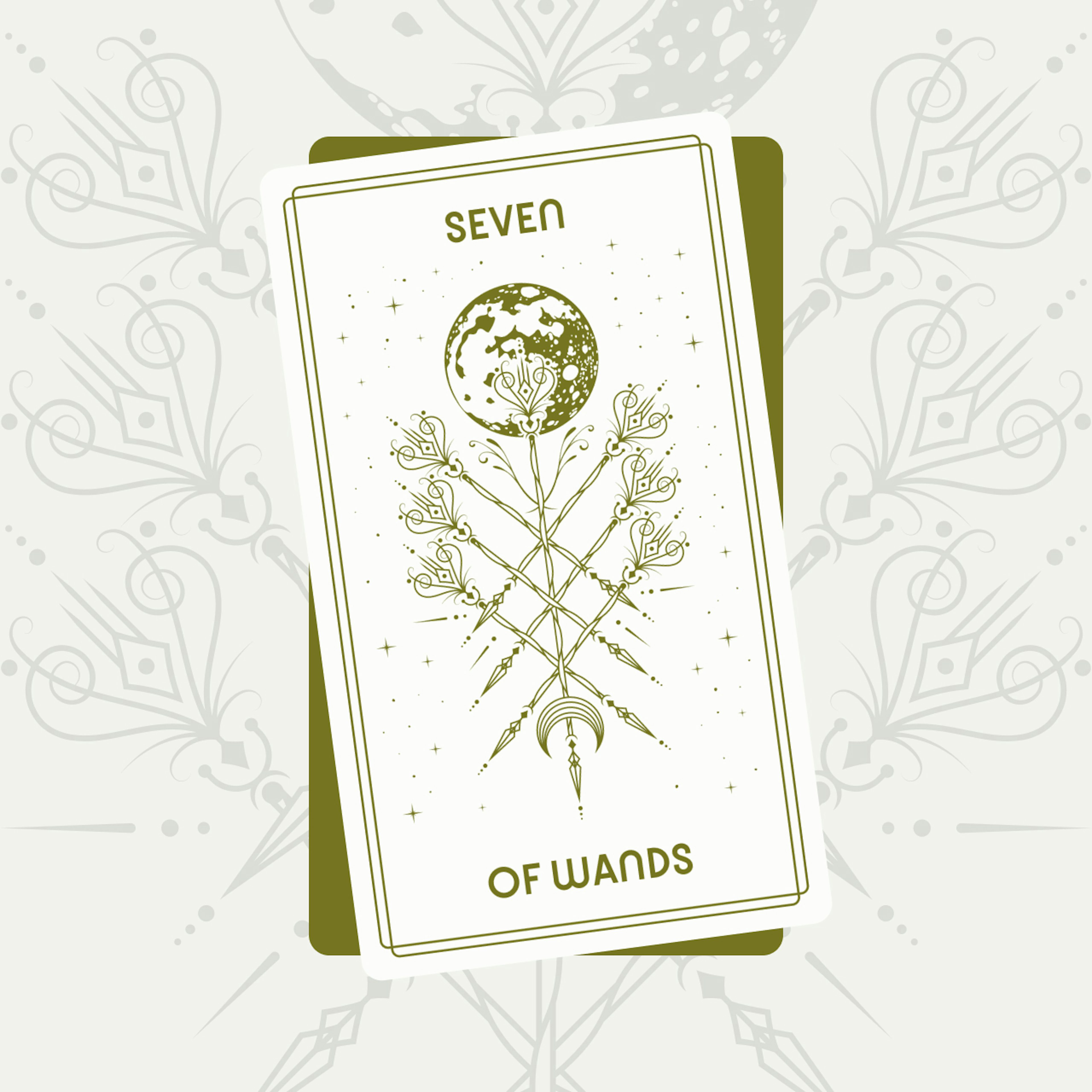 Seven of Wands Tarot Card
