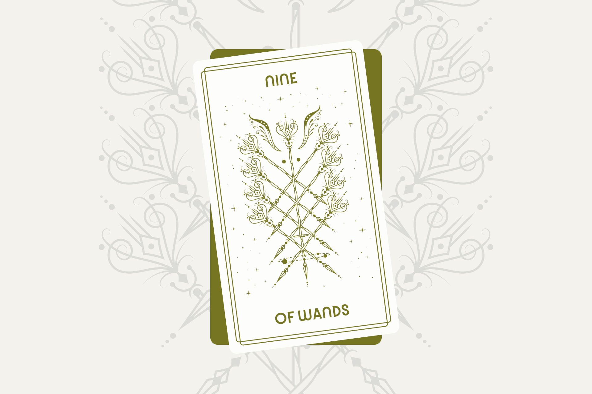 Nine of Wands Tarot Card