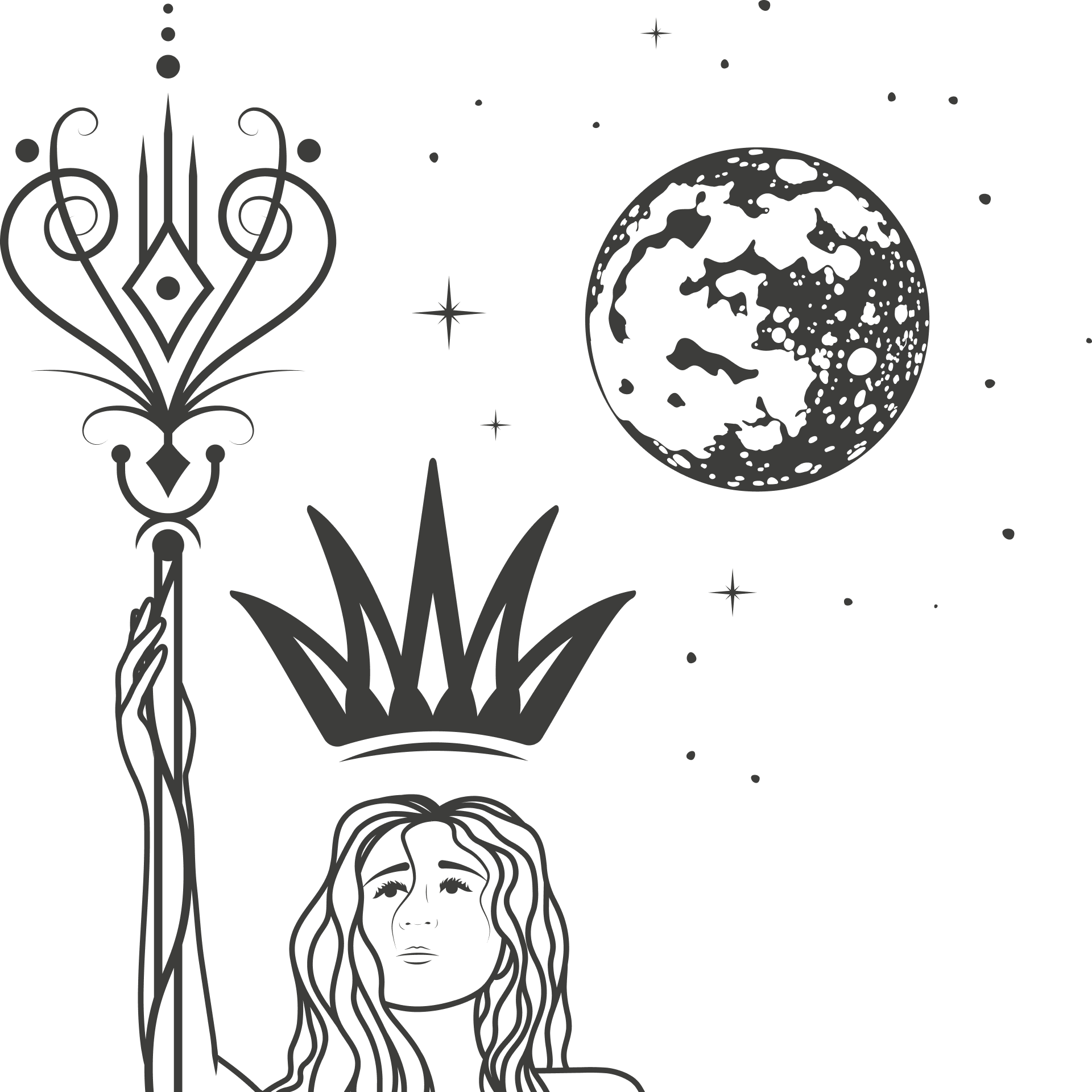 Queen of Wands Tarot Card Cover